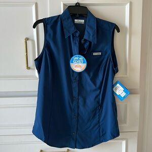 Sleeveless top performance gear Columbia blue new